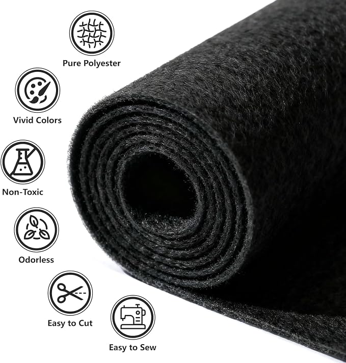 Felt Fabric 36'' X 36'' Large Felt Sheets Stiff Craft Felt by The Yard