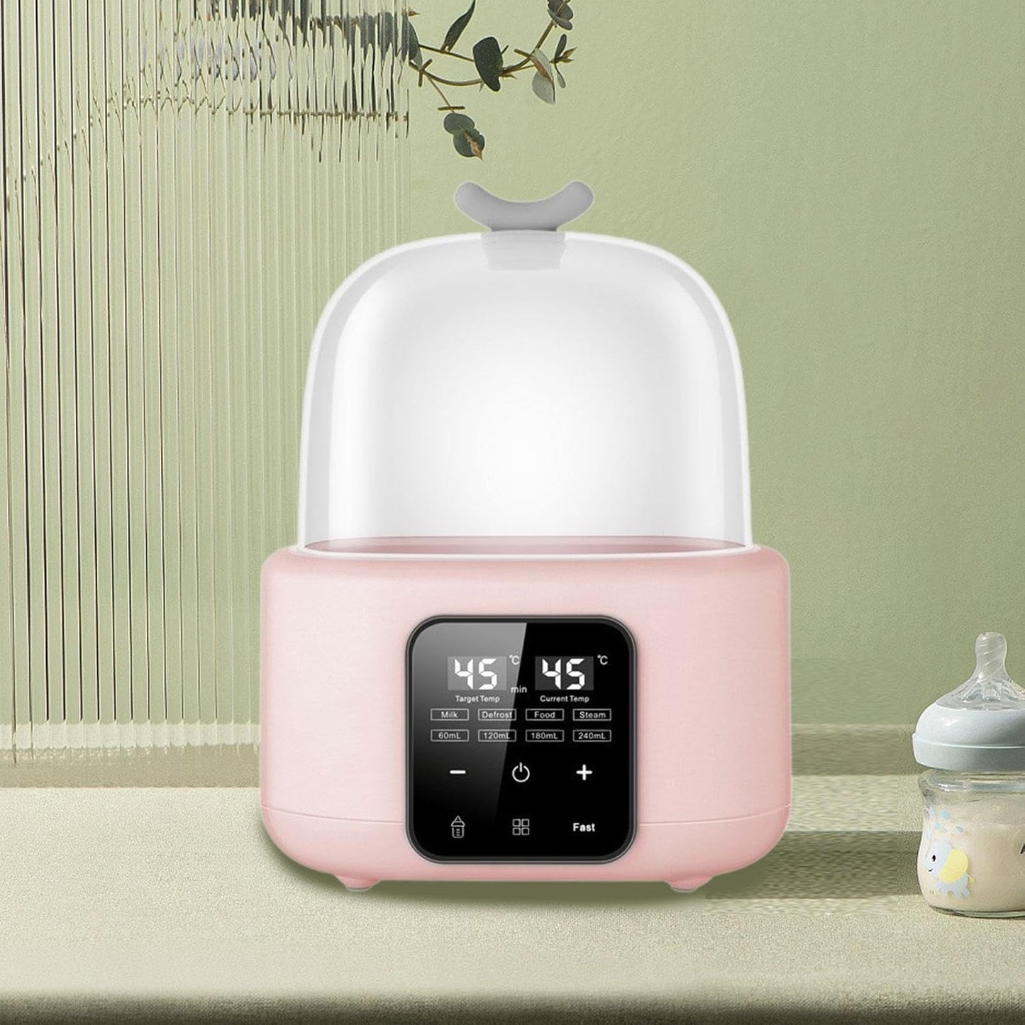 DYNWAVE Baby Bottles Warmer Bottle Sterilizer and Dryer Auto Resin Preheater Resin Supplies Milk Bottle Heater for Car Indoor Outdoor, Pink
