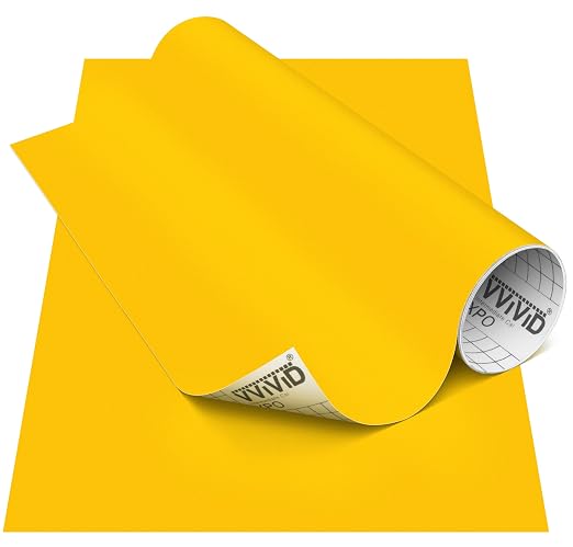 VViViD DECO65 Suede Yellow Permanent Adhesive Craft Vinyl