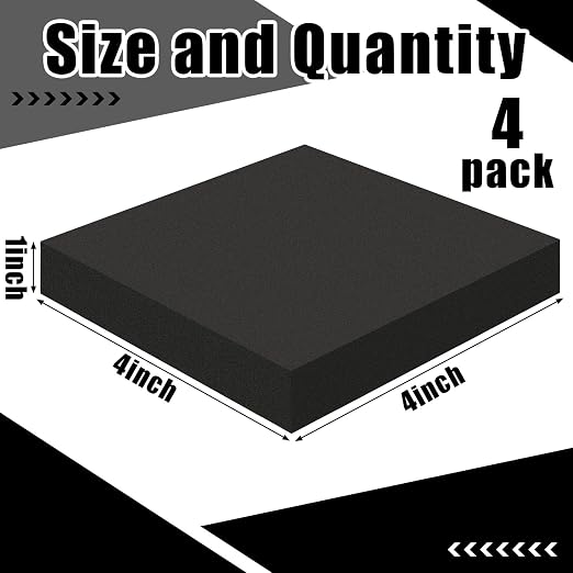 4 Pcs 1" Thick Foam Padding Sheet