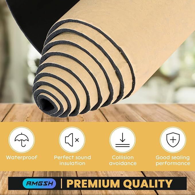 Sponge Neoprene with Adhesive Foam Rubber Sheet 1/8” Thick X 12” Wide X 54” Long