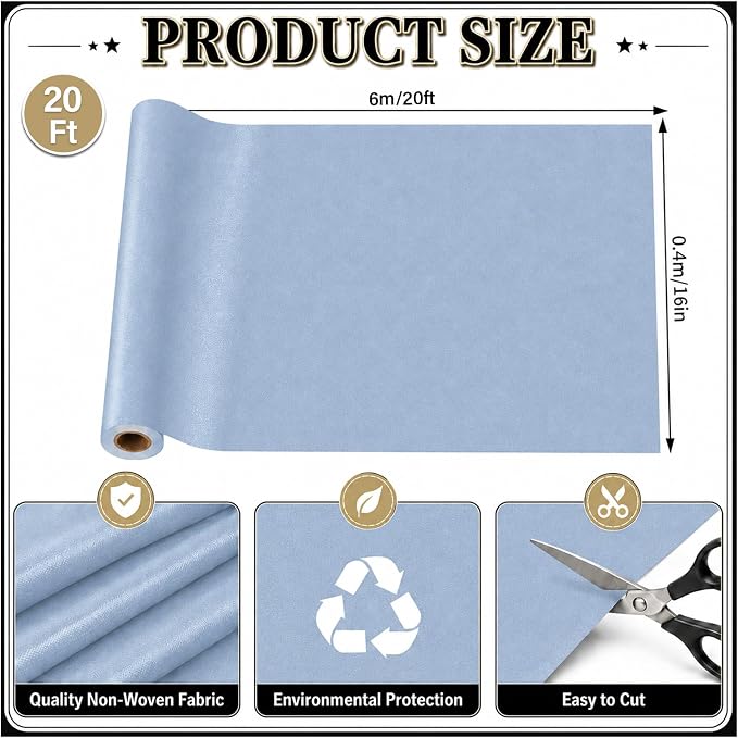 Cottage Blue Bulletin Board Roll Non-Woven Fabric Poster 16in X 20ft | Back to