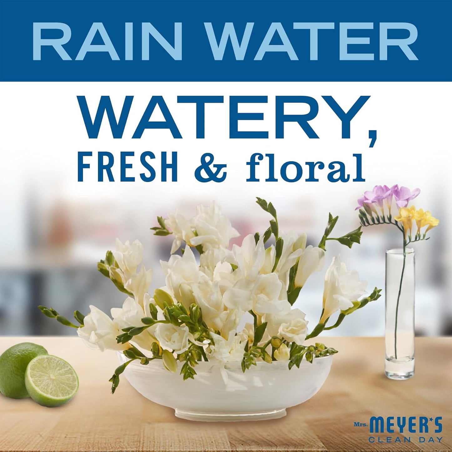 MRS. MEYER'S CLEAN DAY Laundry Detergent, Rain Water Scent, 64 Ounce Bottle