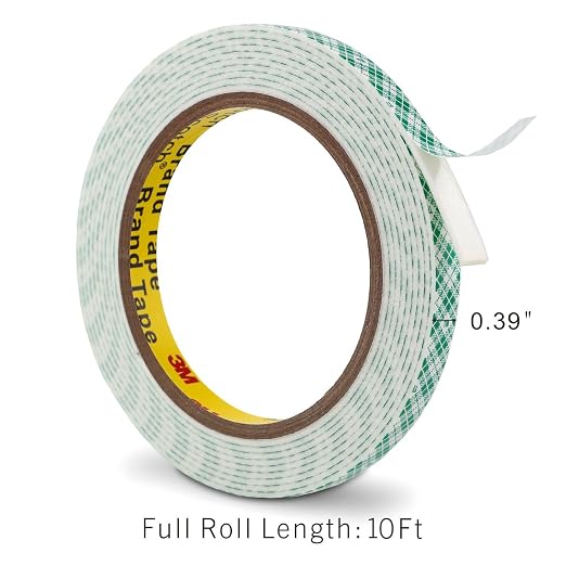 3M Double Sided Foam Tape 0.39" x 10Ft Peel and Stick Mounting Tape