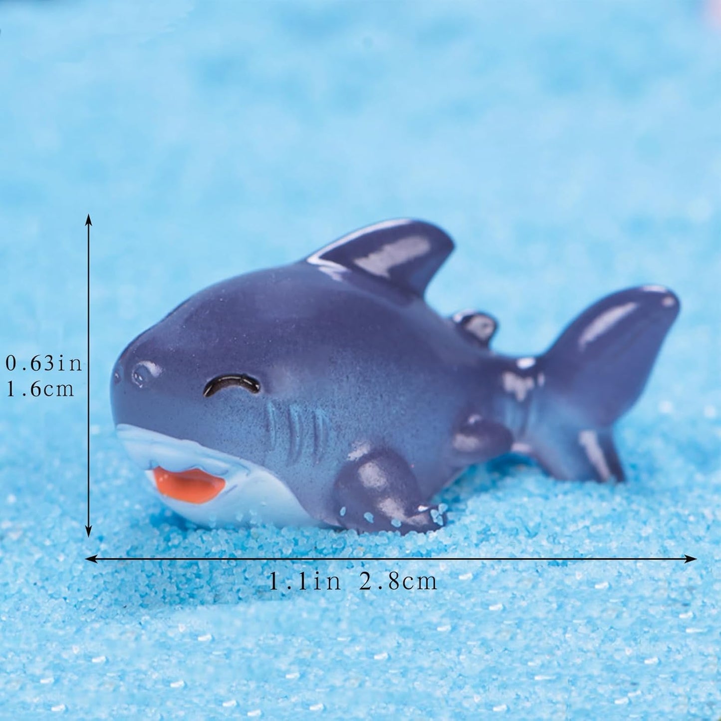 30Pcs Resin Shark, Mini Shark Statue, Tiny Shark Figurines, Miniature Shark,Mini tures Shark Aquarium Ornament for Fairy Garden Succulent Planter Moss Landscape