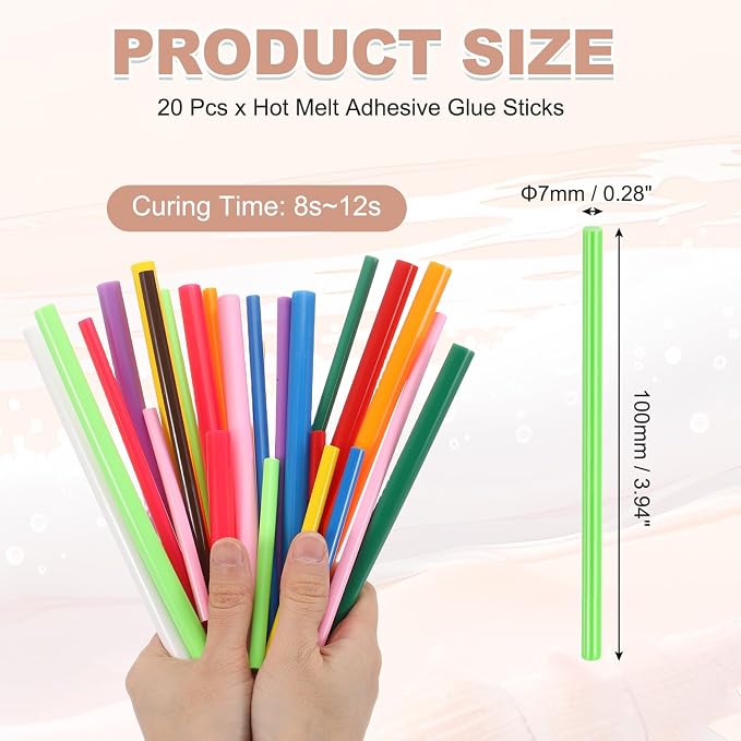 PATIKIL Hot Glue Sticks for Glue Gun, Light Green