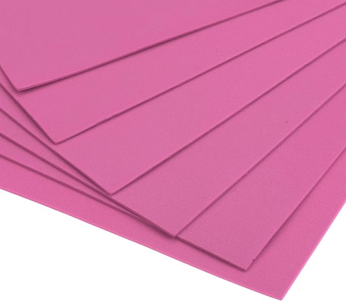 uxcell Rose EVA Foam Sheets, 11.8x7.9 in 2mm Thick Handicraft Foam Paper