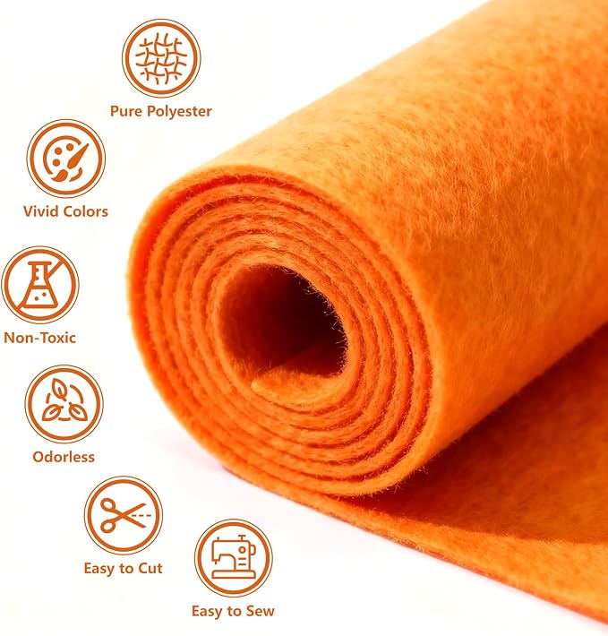 Felt Fabric 36'' X 36'' Large Felt Sheets Stiff Craft Felt by The Yard