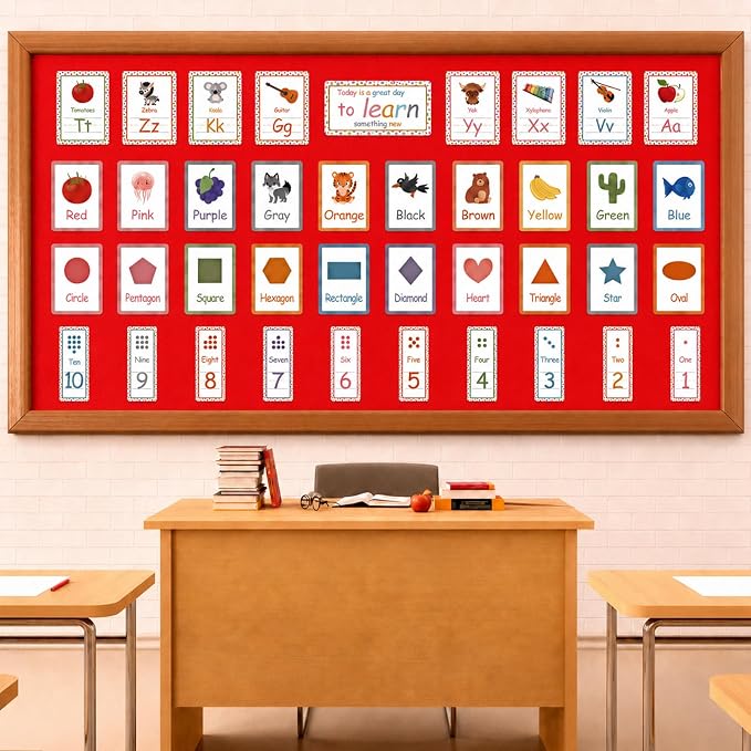 Red Bulletin Board Roll Non-Woven Fabric Poster 16in X 20ft | Back to School