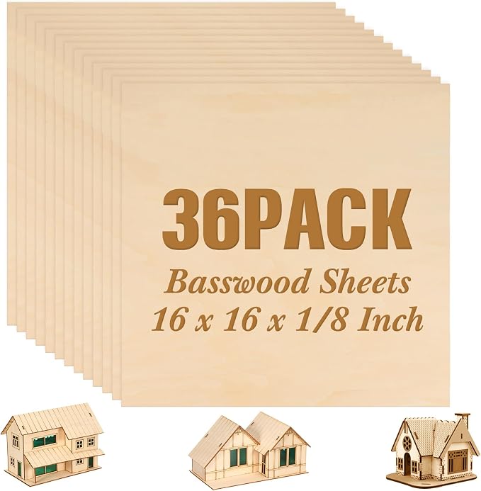 Riakrum Basswood Sheets Plywood Board Unfinished Wood Boards