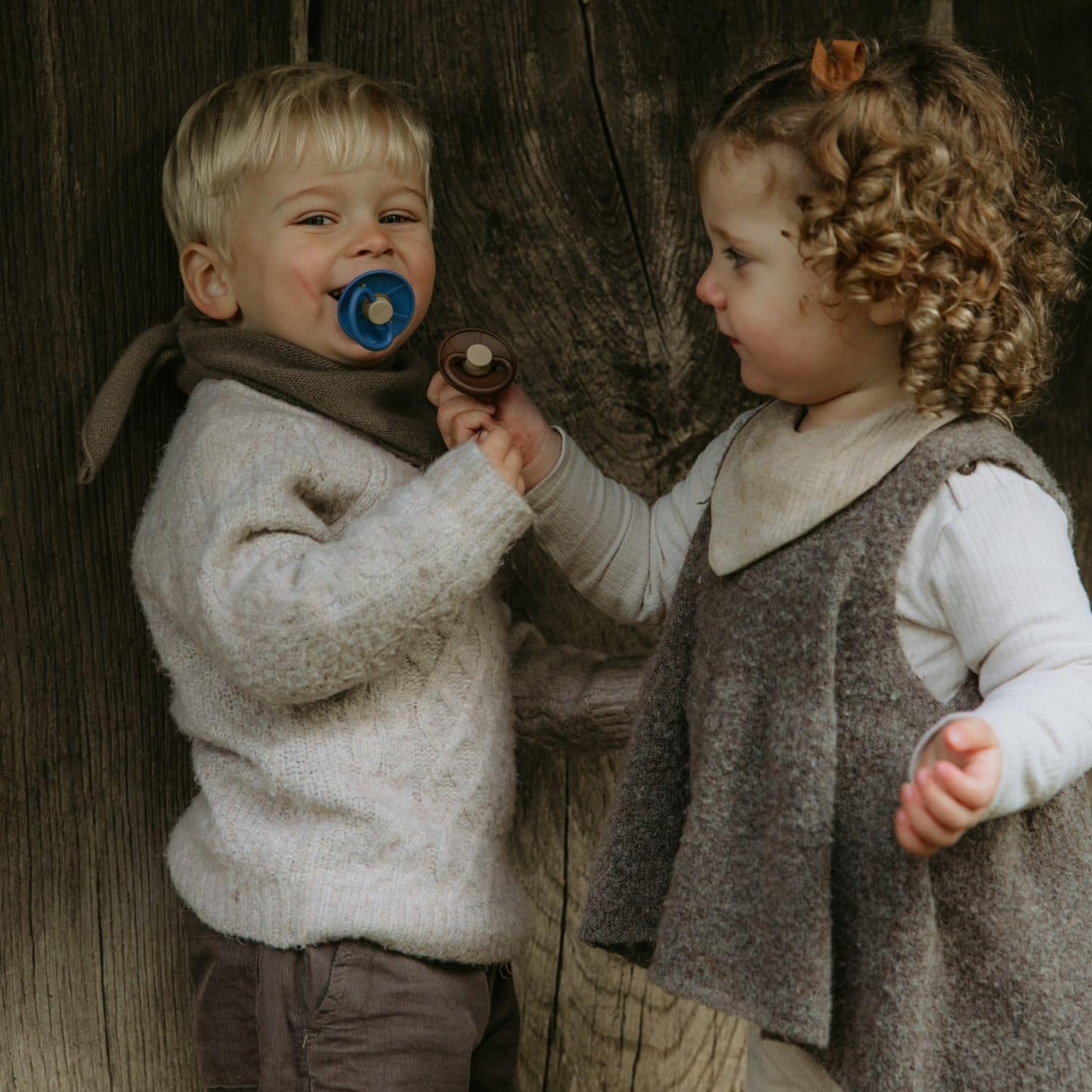 FRIGG Little Viking Natural Rubber Baby Pacifier 2-Pack | Made in Denmark | BPA-Free (Ocean View/Cream, 6-18 Months)