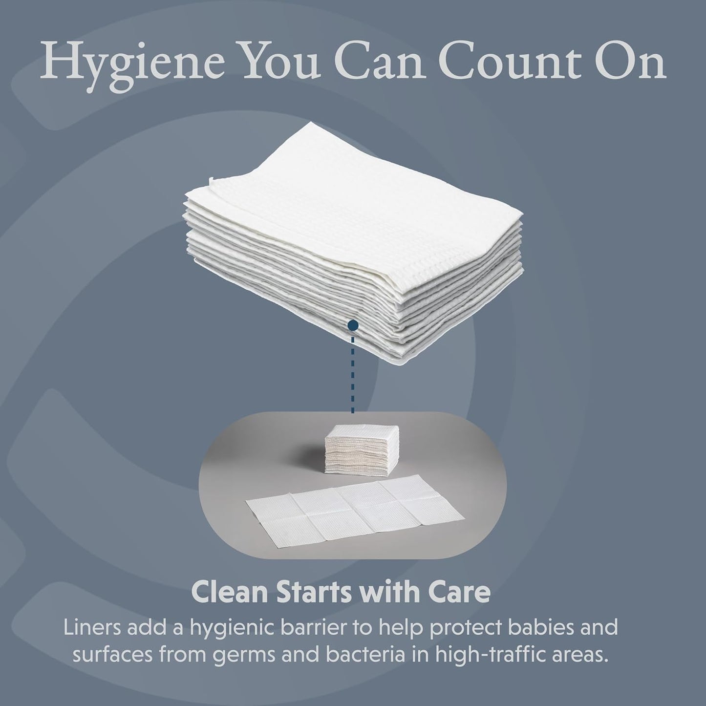 Foundations 2-Ply Disposable Waterproof Baby Changing Station Liner Refills for Commercial Restrooms, Doctor's Offices, Care Centers, 500 Pack, 036-LCR