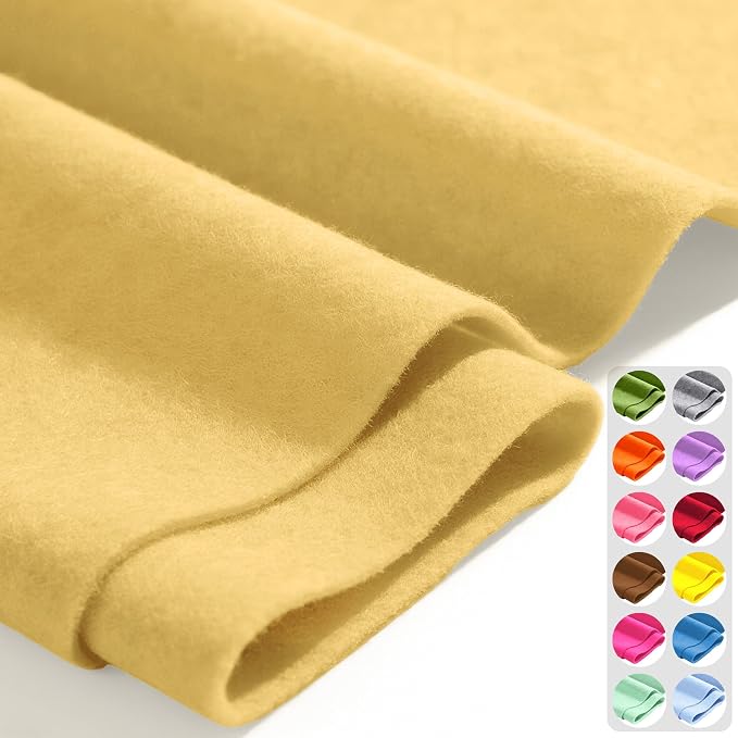 Banana Cream 36" X 36" Felt Fabric Sheet