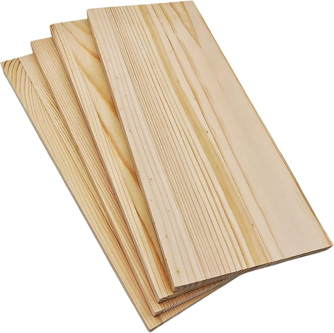 4PCS Rectangle Wood Boards Unfinished Wood Blocks
