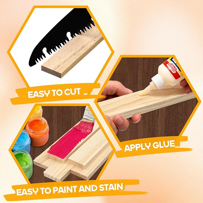 Wood Strips Slats Square Wooden Dowels