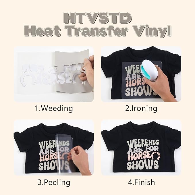 HTVSTD Light Grey Boho HTV Heat Transfer Vinyl 8pcs 12×10in Iron on Vinyl |