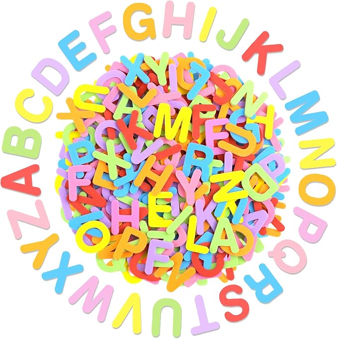 656 Pcs Foam Letter Stickers, Self-Adhesive EVA Alphabet Stickers Small 1 Inch