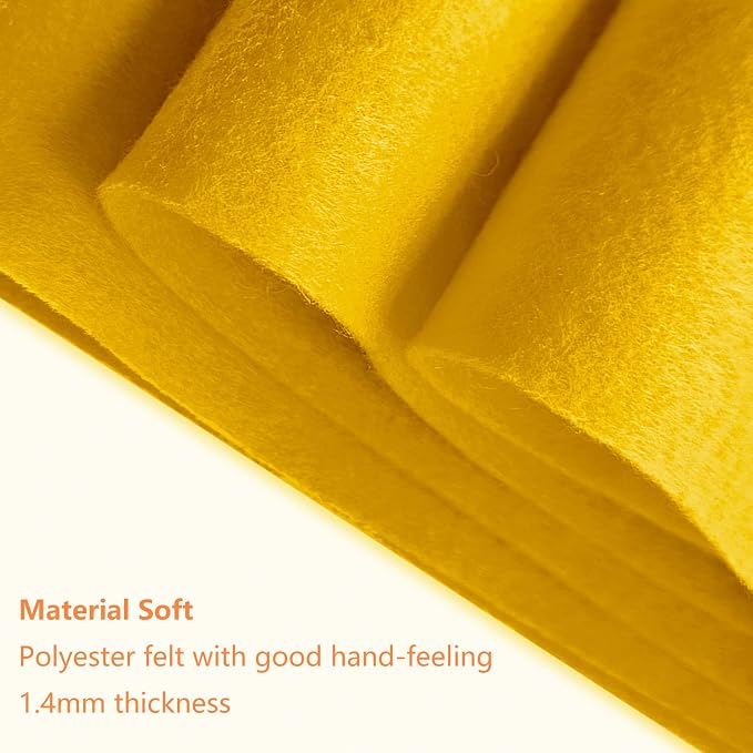 Jtnohx Color Felt, 1 Square Yard Felt Fabric, 1.4mm Thickness Flexible Craft