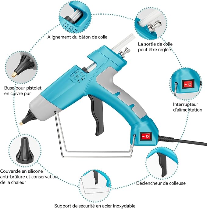 100W Hot Glue Gun Full Size Set