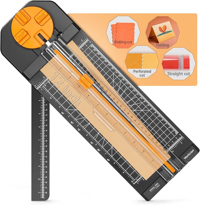Worklion Scrapbooking Cutting Tool: Paper Cutter 4 in 1