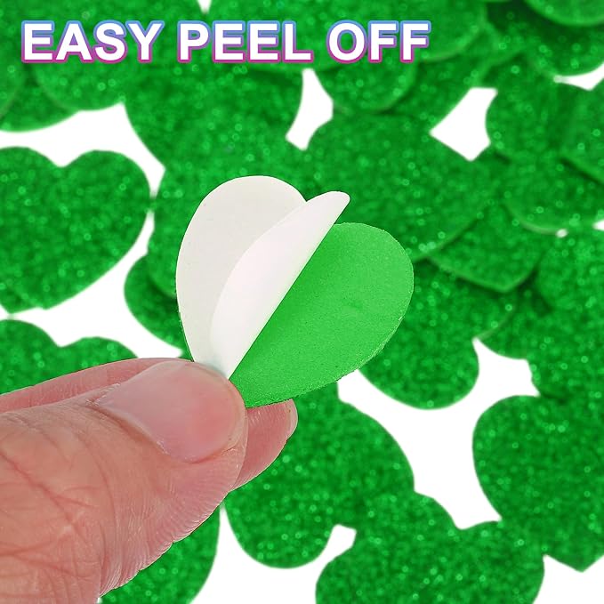 MECCANIXITY 180Pcs Glitter Foam Stickers 1 Inch Self-Adhesive Sparkly
