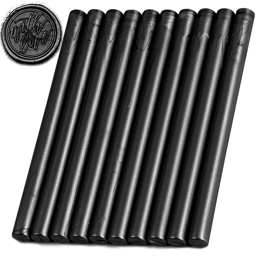 Black Sealing Wax Sticks, HOSEALING 10pcs Glue Gun Sealing Wax Sticks