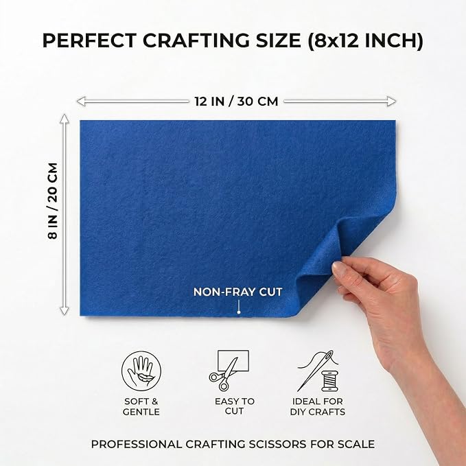 Soft Royal Blue Felt Fabric Sheets