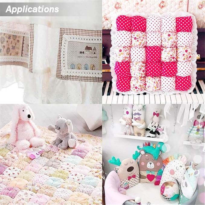 Colored Craft Felt Fabric Patchwork Cotton Sheets 50 Pieces 20 x 20cm