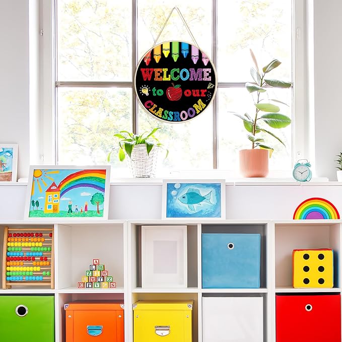 Large Welcome Sign for Classroom Decoration Crafts Hanging to Paint DIY Blank