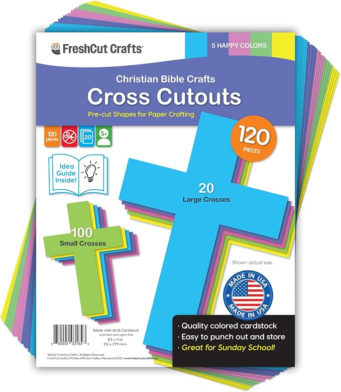 100 Pieces Cross Cutouts Happy