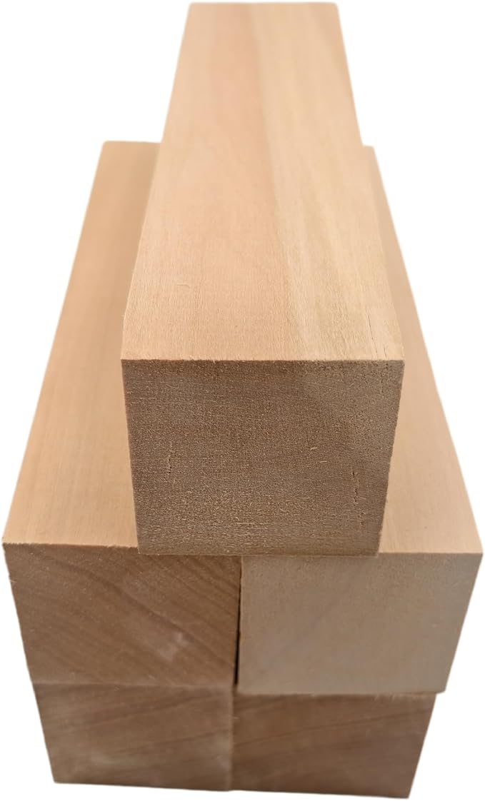 5PCS Basswood Carving Blocks, Whittling Wood Carving Kit, Unfinished Wooden