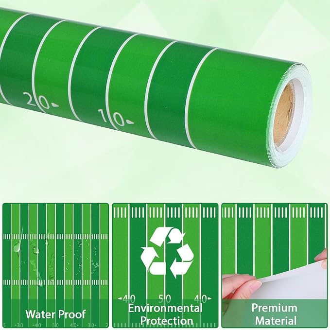 Qyeahkj Football Field Paper Roll Sports Bulletin Board Background Paper Fade