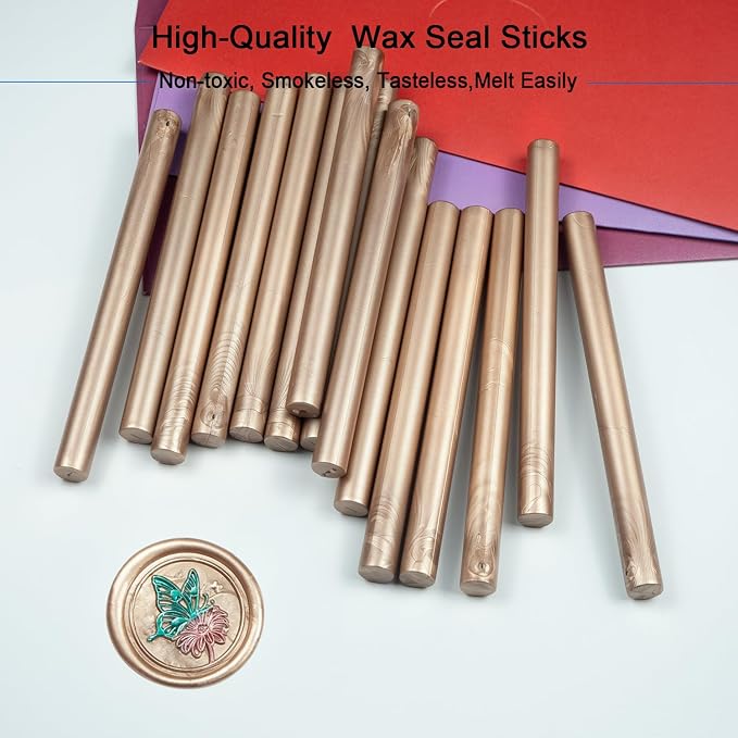 Wax Seal Stick, 15 Pieces Glue Gun Wax Seal Sticks