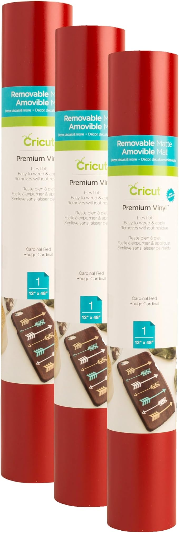 Cricut Removable Vinyl, Cardinal Red, Wall Decals, in-House Décor