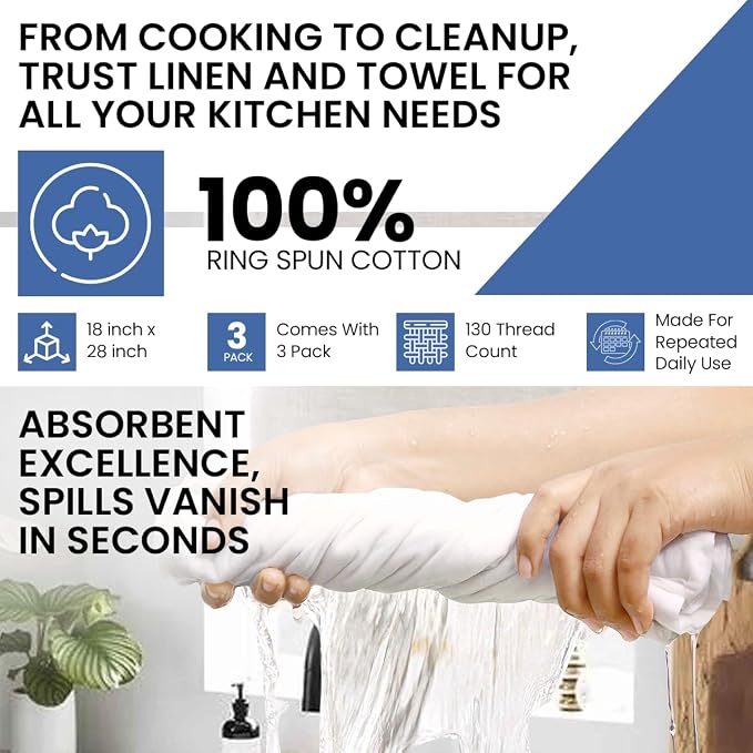 LITO LINEN AND TOWEL Flour Sack Tea Towels