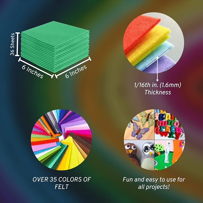 FabricLA Acrylic Felt Sheets for Crafts