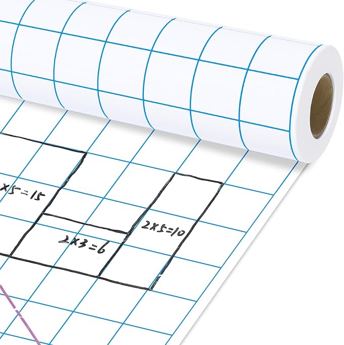 Qyeahkj Blue Checked Bulletin Board Paper Roll Blue White Bulletin Board