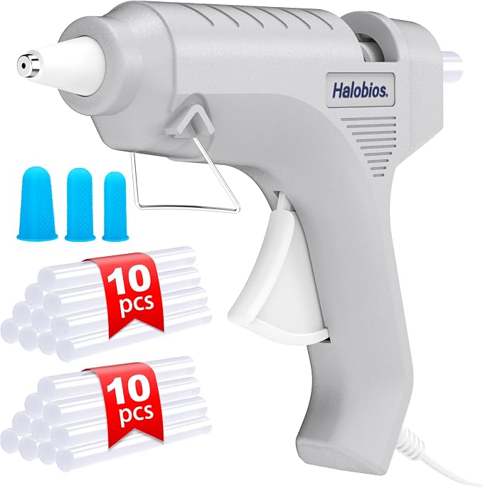 Halobios Hot Glue Gun, Fast Preheating Hot Melt Glue Gun