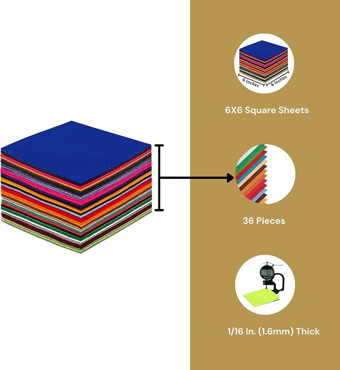 FabricLA Acrylic Felt Sheets for Crafts