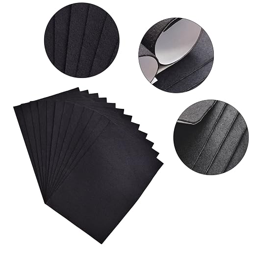 Jtnohx Self Adhesive Felt Sheets, 12 Pieces Felt Fabric