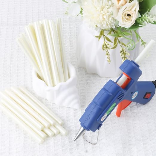60pcs Wax Seal Sticks with Glue Gun Kit, Pearl White Sealing Wax Sticks