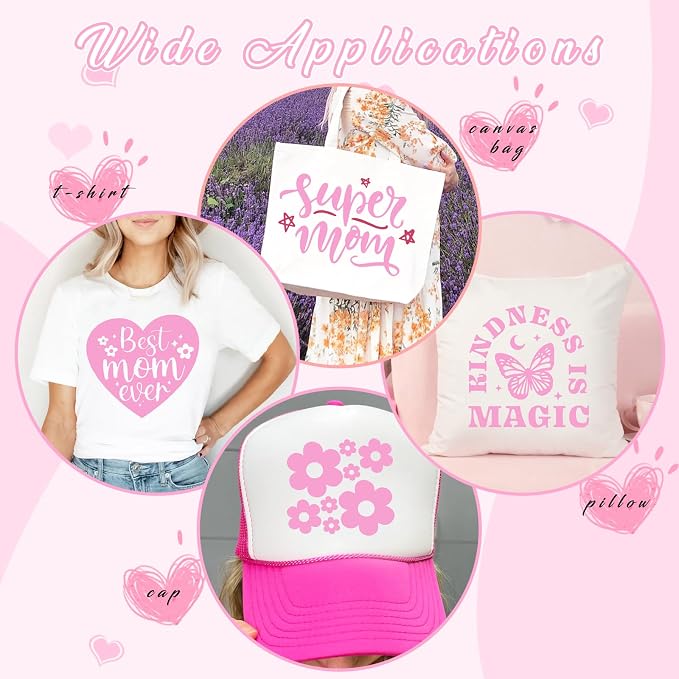 Tintnut Light Pink Heat Transfer Vinyl, easy cut & weed, stretch washable