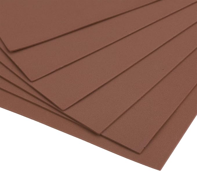 uxcell Coffee EVA Foam Sheets, 11.8x7.9 in 2mm Thick Handicraft Foam Paper
