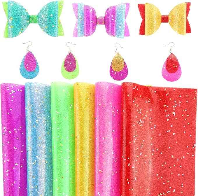 AOUXSEEM Jelly Transparent Leather Vinyl Sheets, Candy Solid Colors Waterproof
