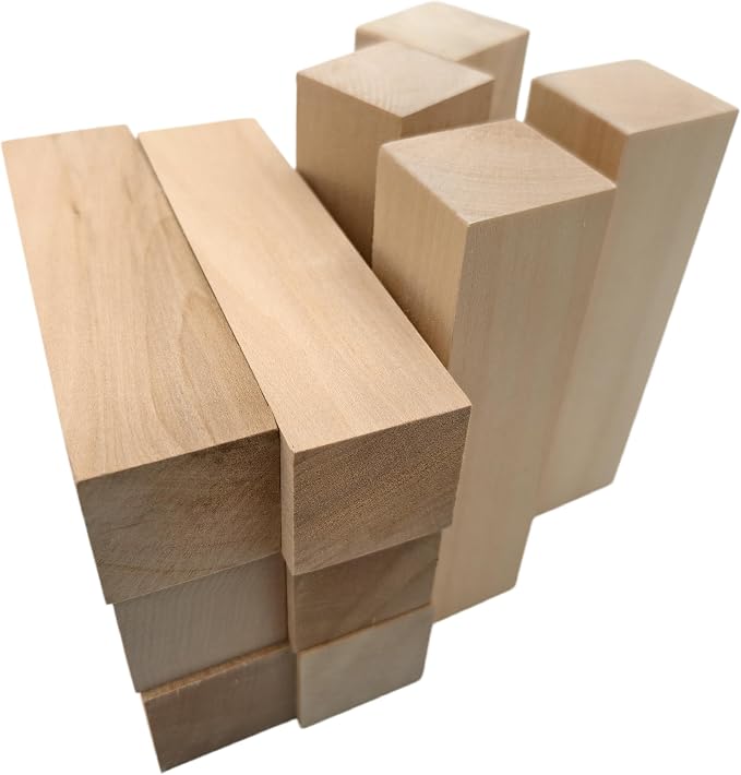10PCS Basswood Carving Blocks, Whittling Wood Carving Kit, Unfinished Wooden