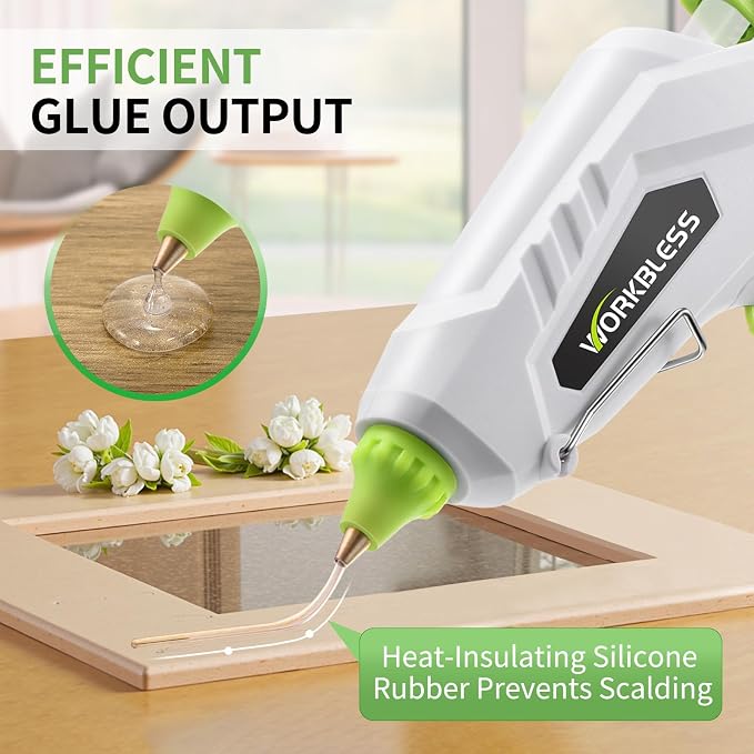 Full Size Hot Glue Gun 60W/100W Dual Power W/ 20PCS Sticks, Home Repair