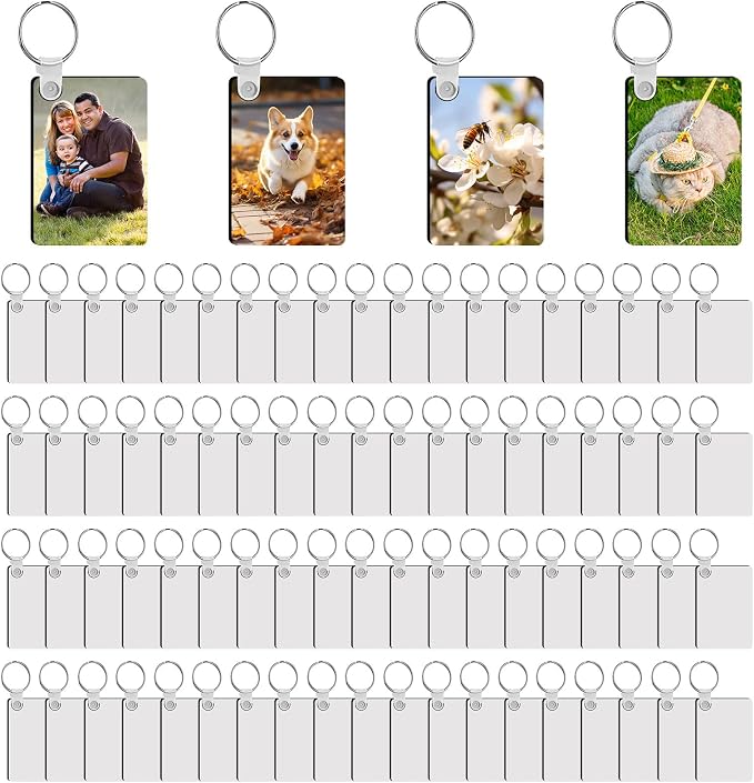 240Pcs Sublimation Keychain Blanks Double Sides 80 MDF Sublimation Keychains