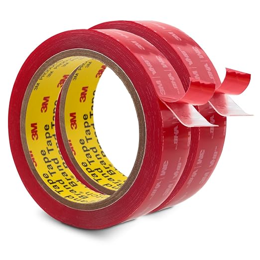 3M Double Sided Mounting Tape 1" x15.4Ft 2 Pack | Heavy Duty Clear 4905
