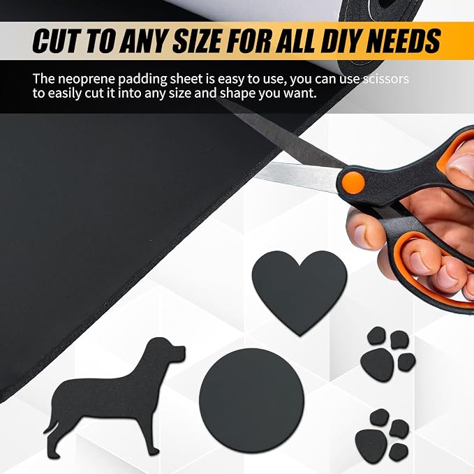 1/4" T x 12''W x 59''L Neoprene Foam Rubber Sheet