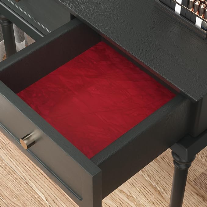 CHIHUT 12''x100'' Red Self Adhesive Velvet Flocking Liner